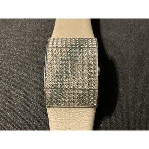 Swarovski MOP Face Hidden Wrist Watch, Needs Battery, Small Stain On  Band